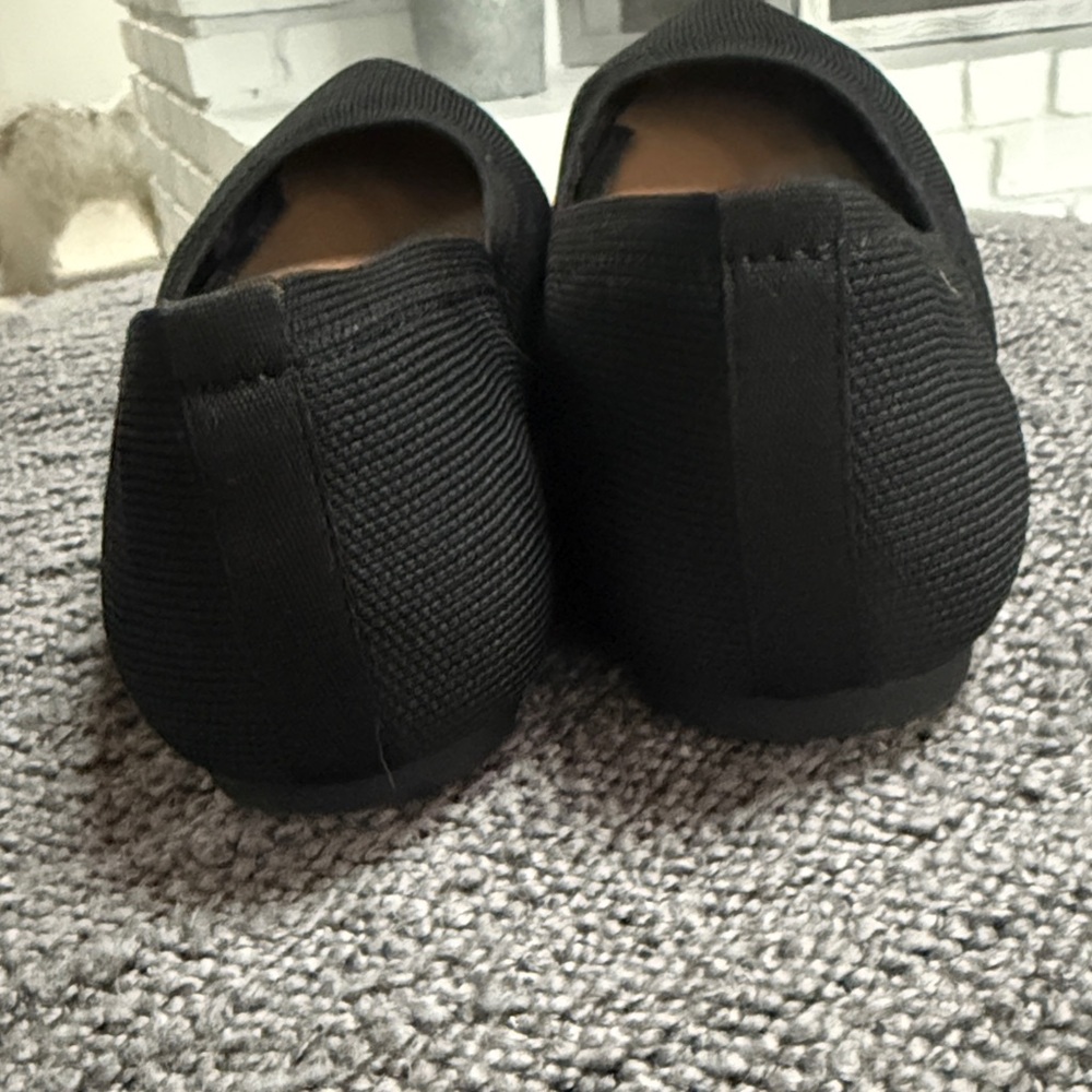 Cynthia Rowley Black Pointed-Toe ballet Knit Flats - Picture 10 of 13